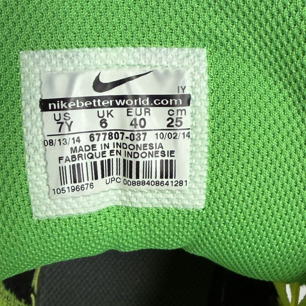 Nike Court Invader High Top Sneakers Basketball Shoes Boys Gray Green 7 Y - Picture 12 of 14